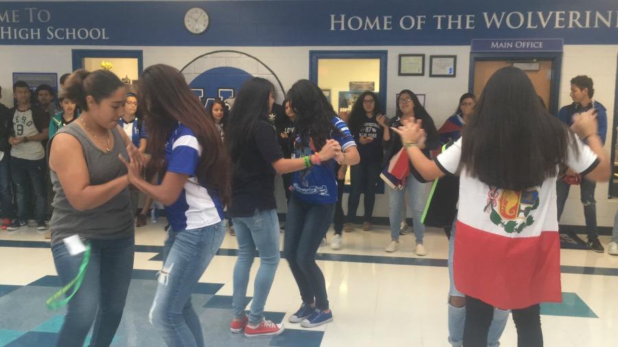 Hispanic Leadership Club Celebrates Heritage Month with School-Wide Parade