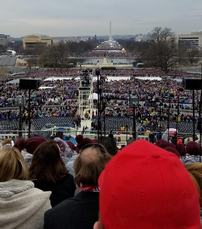 The view from our seats for the inauguration