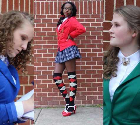 The cast of Heathers, posing for their promotions of the show, which you can find on Instagram.
Kendall Grady, Abigail Aziz, Christine O’Hara. (Left to Right)