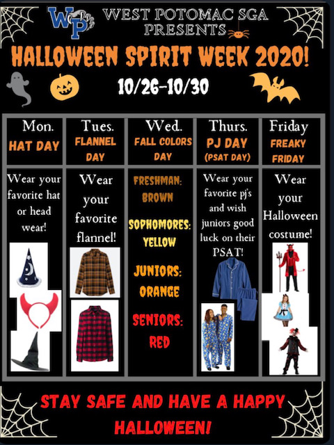 SGAs Spirit Week flyer 