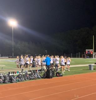 Varsity Girls Lacrosse post win 4/26. The field that Sherrer recalls having memories playing on and wanting to graduate on it. 