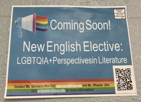 Flyer promoting the New English Elective: LGBTQIA+ Perspectives in Literature 