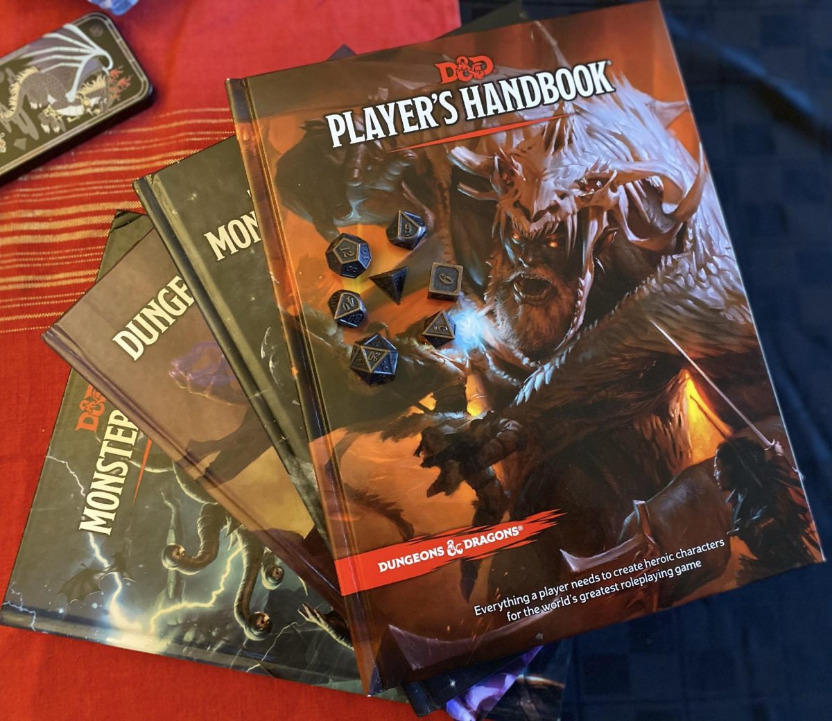 Dungeons and Dragons is a game combining story-telling and mechanics. Several official rule books have been published by the company Wizards of the Coasts that now owns the franchise.