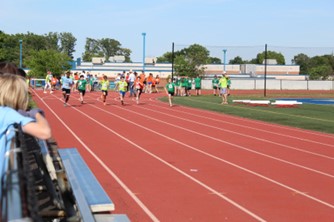 Elementary students from all schools in the pyramid are invited to compete in the track meet.