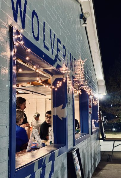 Parent volunteers operate a concessions booth during most West Po Athletics home games.