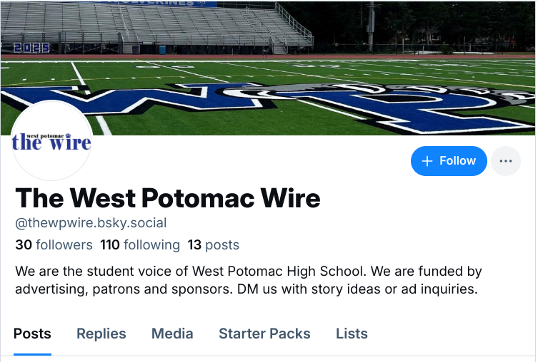 The West Potomac Wire has opened a Bluesky account, following the major increase of users.