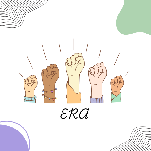 The ERA is an amendment calling for the  equality of sex in the U.S. Constitution, graphic created using Canva.