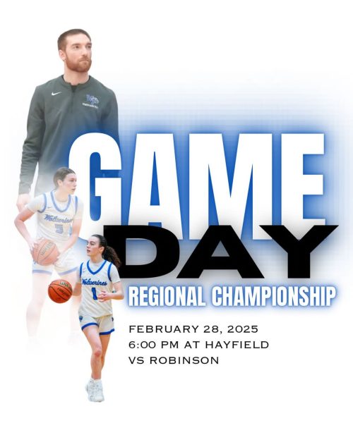 Tonight Girls Baksteball faces off against Robinson in the last game of their pursuit of a Regional Championship tonight at Hayfield at 6:00 p.m.