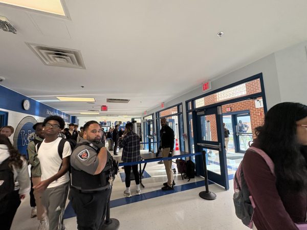 April 24, OpenGate weapons detection systems were located at three entrances to the building. Officers at each entrance helped to organize and monitor students as they went through the system.