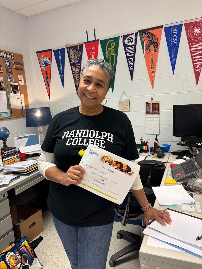 Mrs. Karen Young, College and Career Specialist, helps students with college and career preparations throughout the school year.