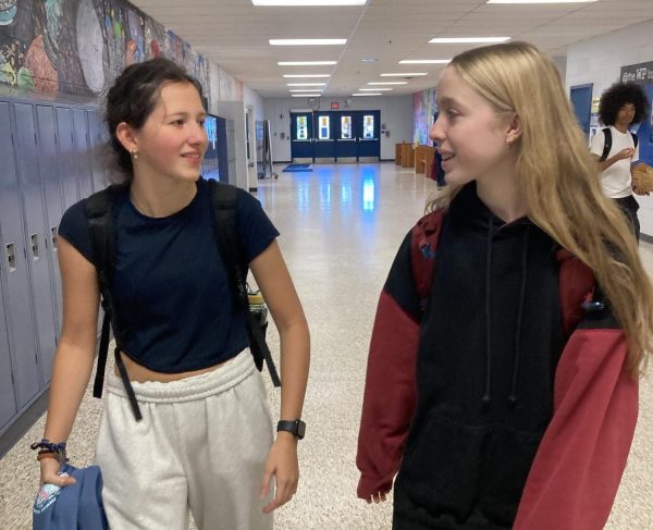 Students walk to their advisory classrooms during s3 a widely debated advisory policy at West Potomac. 
