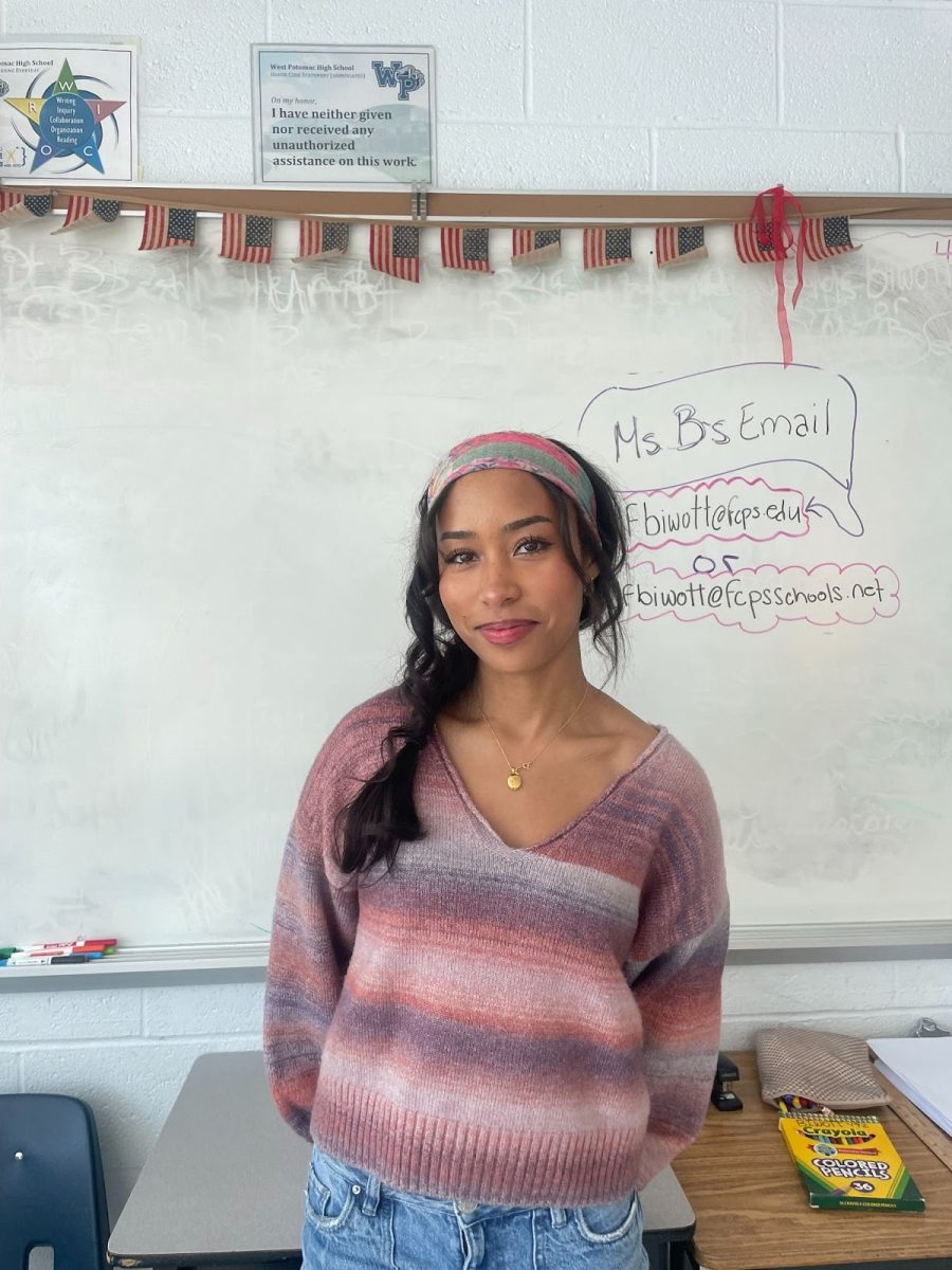 Ms. Biwott is a long-term sub, she has been a sub for three months for US/VA History, World History and Government classes at West Po.