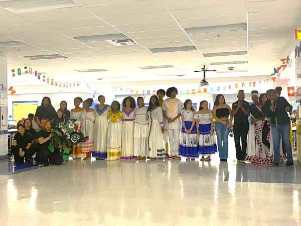 All International Night performers with Ms. Terry after the events concluded.