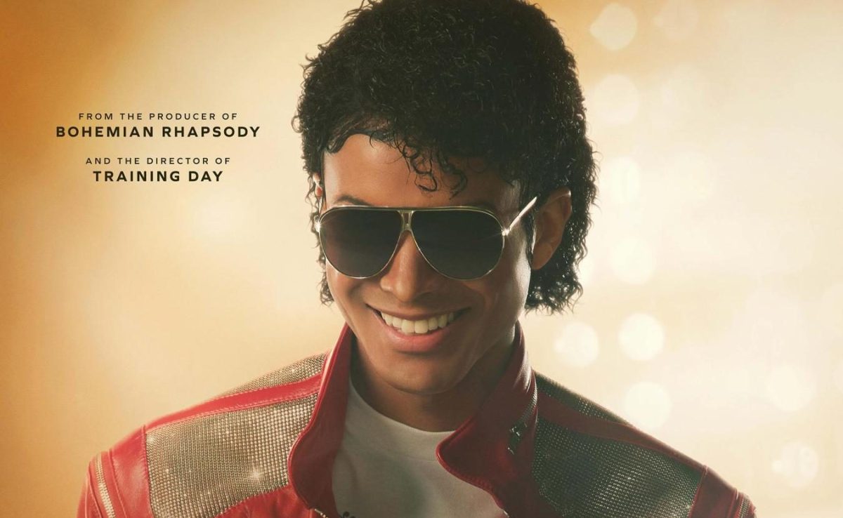The poster for the movie Michael, a biopic about Michael Jackson.