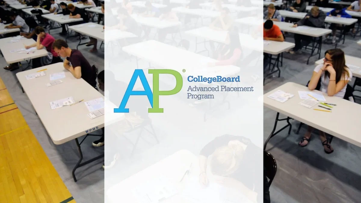 Students taking an AP exam.